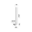 Wever & Ducr� LED Design-Stehleuchte FINLIN 1.0, Stabform, dreh-/neigbar, 16W 2700K 1380lm, CRi >90, mit Fu�dimmer, mattwei� / opal