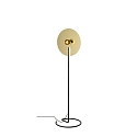 Stehleuchte MIRRO FLOOR 2.0, Spiegel-� 45cm, E27 (exkl.), mit Schnurdimmer, schwarz-gold