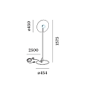 Wever & Ducr� floor lamp MIRRO FLOOR 2.0 E27, aluminium, black matt dimmable