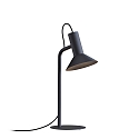 Table lamp ROOMOR 1.0 PAR16, GU10, deep black, with cord switch, with shade 1.0