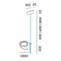 Wever & Ducr� LED Au�enleuchte KIOSK 1.2, IP65, 2-flammig, 230V, 3000K 2x370lm, CRi >90, dimmbar, ohne Sockel, offenes Kabel, bronze