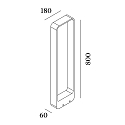 Wever & Ducr� Outdoor LED Stehleuchte TAPE 8.0, IP65, 80cm, 8W 3000K, CRi >90, dimmbar, Dunkelgrau
