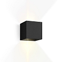 LED Outdoor Wall luminaire BOX 2.0, IP65, Up&Down, 6W 2700K 2x200lm, dimmable, black