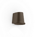 outdoor wall luminaire CLASCO 1.0 IP65, brown dimmable