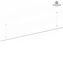 pendant luminaire STREX TRACK PROFILE SUSP INDIRECT LIGHT IP20, white dimmable