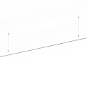 STREX SYSTEM LED Pendelschiene INDIRECT, 48V, 18.5W 3000K, DALI steuerbar, 200cm, Wei�
