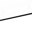 STREX SYSTEM LED Pendelschiene INDIRECT, 48V, 29W 3000K, DALI steuerbar, 300cm, Schwarz