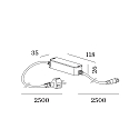 Wever & Ducr� Outdoor LED Treiber PLUG & PLAY , IP67, 230V AC / sek. 24V DC, IP-Steckerkabel +.P&P Steckerkabel (male), schaltbar, 30W 