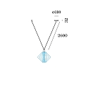Wever & Ducr� Zubeh�r f�r WIRO - Abh�ngungsset DECENTER 1.0 f�r 1 Schirm, E27, mit Rosette, 260cm
