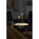 battery table lamp POLDINA TAVOLO PRO IP20, black, gold leaf dimmable