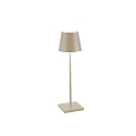 battery table lamp POLDINA PRO dimmable IP65, powder coated, sand coloured dimmable