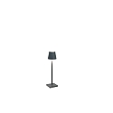 LED Akku-Tischleuchte POLDINA MICRO, � 7cm, 1,8W, 2200-3000K, dunkelgrau