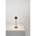 Zafferano battery table lamp POLDINA MICRO IP65, dark grey dimmable