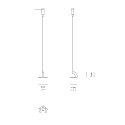 Zafferano Zubeh�r f�r PENCIL MODULO LUCE Halteklammern 2, 2er Set, Corten