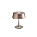 battery table lamp SISTER LIGHT MINI IP65, copper, anodised dimmable