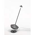 Zafferano Outdoor LED Akku-Tischleuchte PINA TAVOLO PRO, IP54, 2W 2200-3000K (CCT Switch), mit Touch-Dimmer, dunkelgrau