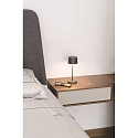 Zafferano battery table lamp OLIVIA MICRO IP65, dark grey dimmable