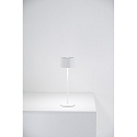 Zafferano battery table lamp OLIVIA TAVOLO PRO IP65, white, lacquered dimmable