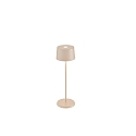 battery table lamp OLIVIA TAVOLO PRO IP65, sand coloured dimmable