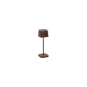 LED Akku-Tischleuchte OFELIA MICRO, 2,2W, 2200/2700/3000K, 183/195/216lm, CRI>80, IP65, dimmbar, rostfarben