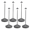 LED Akku-Tischleuchte PINA TAVOLO PRO, 6er Set, 29cm, 2,2W, 2200/2700/3000K, 178/204/206lm, IP65, dimmbar, dunkelgrau