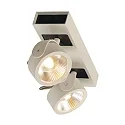 SLV LED Wand- und Deckenleuchte KALU LED 2, IP20, 2-flammig, 31W 3000K 2000lm 60°, dimmbar, kardanisch, weiß / schwarz