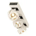 LED Wand- und Deckenleuchte KALU LED 3, IP20, 3-flammig, 47W 3000K 3000lm 60°, dimmbar, kardanisch, weiß / schwarz