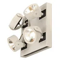 SLV LED Wand- und Deckenleuchte KALU LED 4 SQUARE, IP20, 4-flammig, 60W 3000K 4000lm 60°, dimmbar, kardanisch, weiß / schwarz