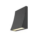 SLV DELWA WIDE, Outdoor LED Wandleuchte, IP44, 10W 3000K 910lm 100°, anthrazit