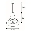 SLV Pendelleuchte BATO 35 PD, Ø 35cm, E27, Messing gebürstet