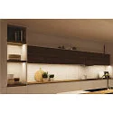 SLV GRAZIA 10 LED Aufbauprofil, Flach, Gerillt, 200cm, Schwarz