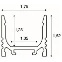 SLV GRAZIA 10 LED Aufbauprofil, Standard, Gerillt, 200cm, Weiß