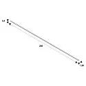 SLV GRAZIA 10 Kunststoffabdeckung flache Ausführung, 200cm, satiniert