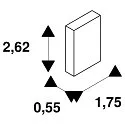 SLV GRAZIA 10 Endcaps for GRAZIA Surface profile standard, 2 items, high design, white