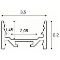 SLV LED Aufbauprofil GRAZIA 20, flach, glatt, 100cm, Weiß