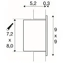 SLV Premium-LED Wandeinbauleuchte FRAME BASIC HV, 3.1W 2700K 140lm, Weiß