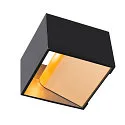 LED Wandleuchte LOGS IN DTW, Up/Down, indirekt, CRi >90, Dim-To-Warm, 11W 2000-3000K 430lm, schwarz / gold