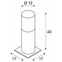LISENNE POLE, E27, grau, höhe 40cm