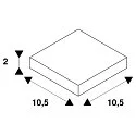 SLV Zubehör für SUPROS 78 -  Blendklappen / Torblenden, 10.5 x 10.5cm, Stahl, Weiß