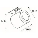 1-Phasen LED Strahler ENOLA_C, 11W 3000K 900lm, 35°, schwarz