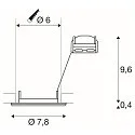 SLV PIKA QPAR51, Deckeneinbauleuchte, starr, messing