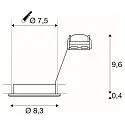 SLV PIKA QPAR51, Deckeneinbauleuchte, schwenkbar, chrom