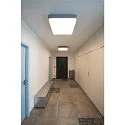 SLV LED Decken-/Pendelleuchte MEDO 60 SQUARE, 60 x 60cm, 39W 3000K 3300lm 105°, dimmbar 1-10V, silbergrau