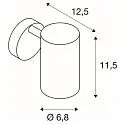 SLV Wandleuchte ENOLA_B, GU10 QPAR51 max. 50W, dreh- und schwenkbar, mit Schalter, schwarz