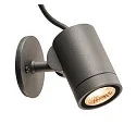 SLV LED Außenstrahler HELIA SPOT S, IP66 IK04, 6.5W 3000K 440lm 35°, kardanisch, 300cm IP-Steckerkabel, schaltbar, anthrazit
