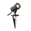 SLV LED Außenstrahler HELIA SPOT S, IP66 IK04, 6.5W 3000K 440lm 35°, kardanisch, 300cm IP-Steckerkabel, schaltbar, anthrazit