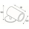 SLV LED Außenstrahler HELIA SPOT S, IP66 IK04, 6.5W 3000K 440lm 35°, kardanisch, 300cm IP-Steckerkabel, schaltbar, anthrazit