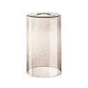 Glas-Schirm FENDA, Zylindrisch / Lang, Ø 12.5cm / Höhe 20cm, Rauchglas