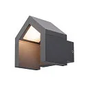 SLV LED Outdoor Wandleuchte RASCALI WL, 8W 3000K 330lm, IP54, Anthrazit