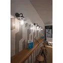 SLV Outdoor Wandleuchte MOLAT, IP44 IK02, E27, anthrazit / Glas klar